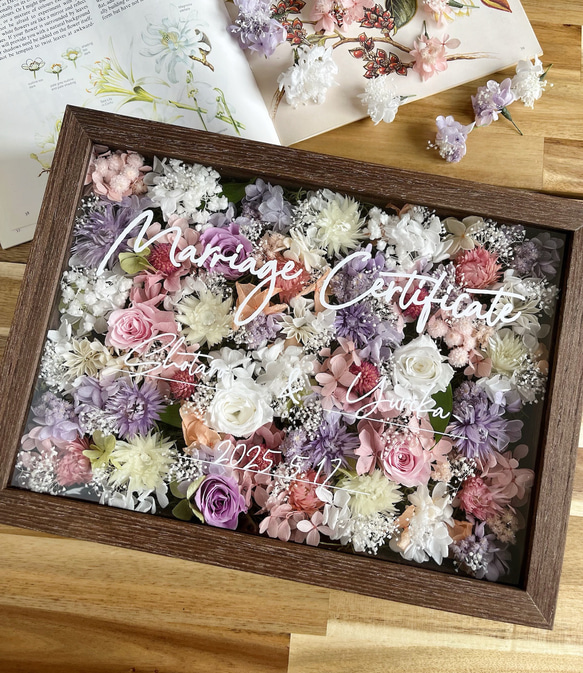 3色選べる｜キレイに仕上がるゲスト参加型結婚証明書30-100名 その他