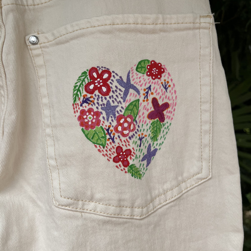 H様発注 ハートとハチ ロングパンツ LOVEエイト 通販｜Creema(クリーマ  