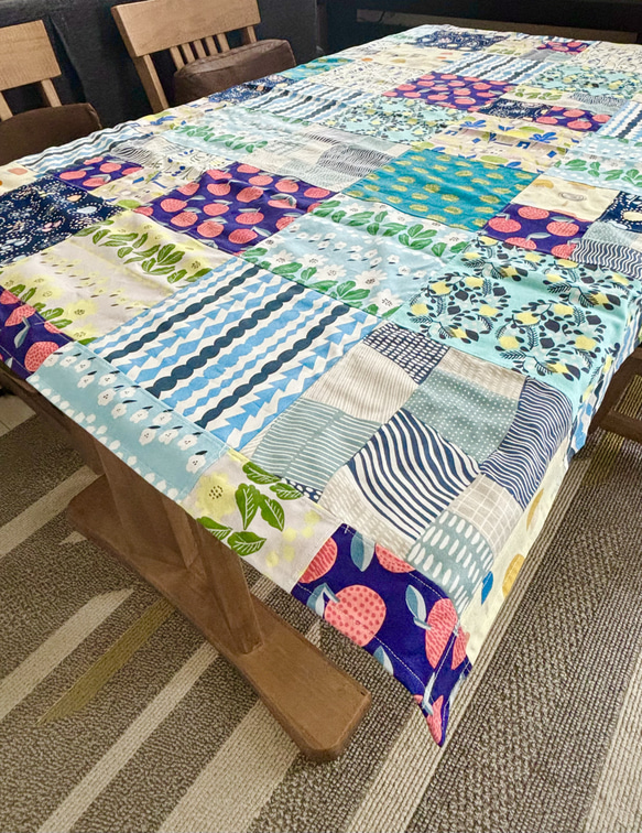 北欧柄 パッチワーク テーブルクロス マルチカバー テーブルクロス