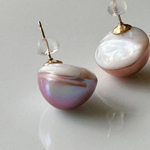 一点もの 美しいパールカラーパール ピアス イヤリング ピアス 