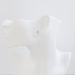 ese73-1-1 [10 件] 豎環（內徑約 1.8 毫米）約 3 毫米球形耳環配件 18KGP 第4張的照片