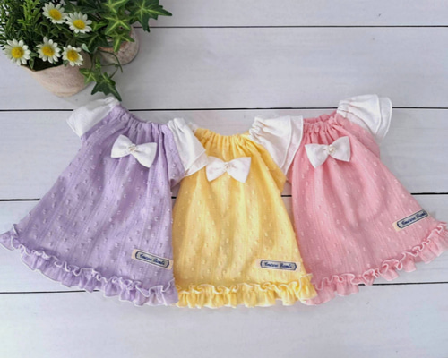 【ハンドメイド♡犬服♡１点物】　　　フリフリワンピ(バックル付)　Ｓサイズ 楽天市場】犬服 【ワンピース ドレス パール】 小型犬 グッズ