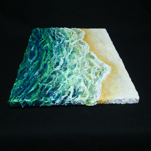 油絵 油彩 油彩画 絵画 絵【エメラルドグリーンの海】 絵画 HR 通販