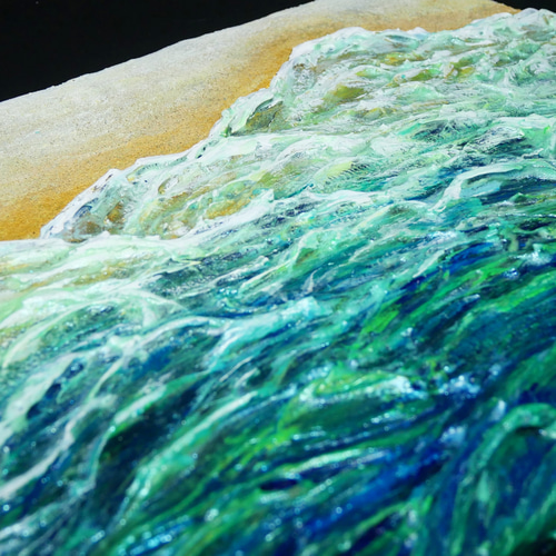 油絵 油彩 油彩画 絵画 絵【エメラルドグリーンの海】 絵画 HR 通販