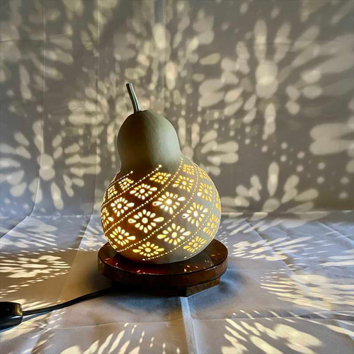 ひょうたんランプ《回転菊菱》 スタンドライト・テーブルランプ