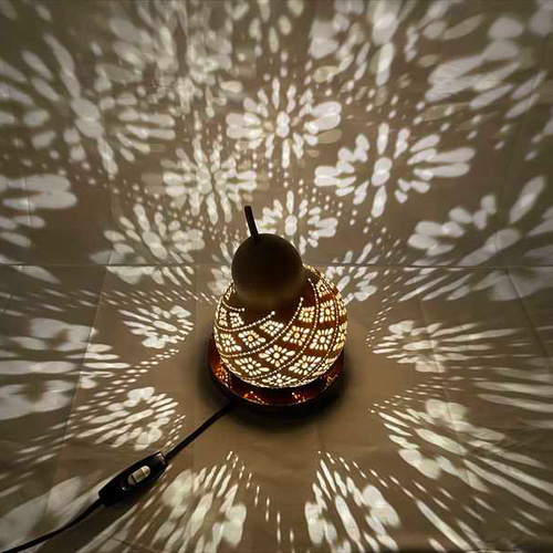 ひょうたんランプ《回転菊菱》 スタンドライト・テーブルランプ