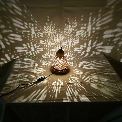 ひょうたんランプ《回転菊菱》 スタンドライト・テーブルランプ