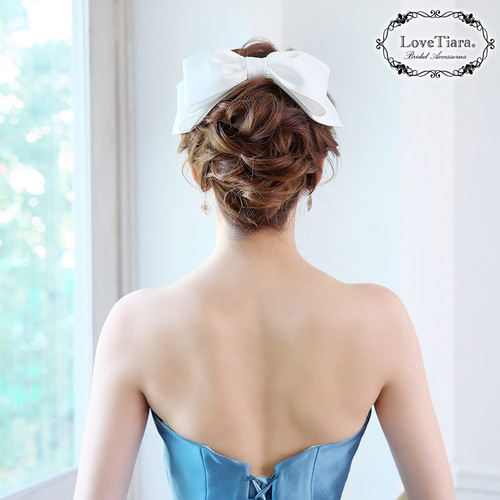 ヘッドドレス【フォーチュンリボン】H-184|花嫁 結婚式