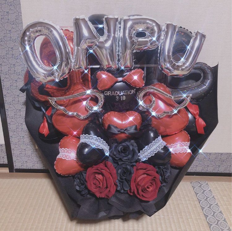 コンちゃん　卒業　卒業ブーケ　バルーンブーケ　バルーンギフト　生誕祭　推し 推しバルーン 推し活 バルーンブーケ バルーンギフト 生誕祭