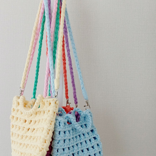 Tシャツヤーンミニショルダーバッグ(グレープ) ショルダーバッグ