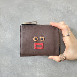◇ 心惹かれるゴールド金具と2種のブラックレザーの三つ折り