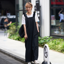 ﾓﾘﾉｶﾞｯｺｳ フリーサイズ 大人かわいい♡フリルサロペットパンツ (ブラック)｜mg-sp03-bk 14枚目の画像