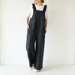 ﾓﾘﾉｶﾞｯｺｳ フリーサイズ 大人かわいい♡フリルサロペットパンツ (ブラック)｜mg-sp03-bk 8枚目の画像