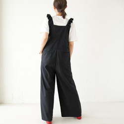 ﾓﾘﾉｶﾞｯｺｳ フリーサイズ 大人かわいい♡フリルサロペットパンツ (ブラック)｜mg-sp03-bk 18枚目の画像