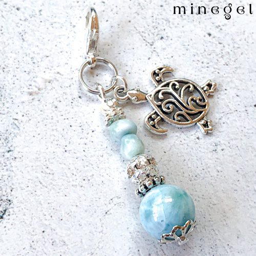 売却済み 498 ラリマー① 9mm レモン 水晶 開運チャーム 売却済み 498