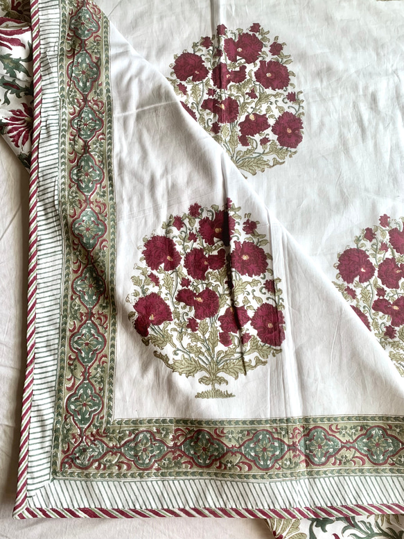 インド綿 ブロックプリント ドハールケット 肌掛け 