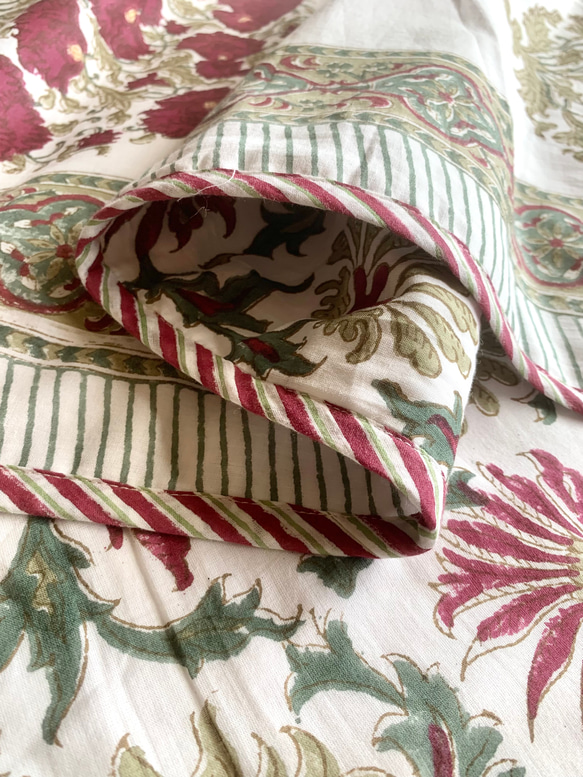 インド綿 ブロックプリント ドハールケット 肌掛け 