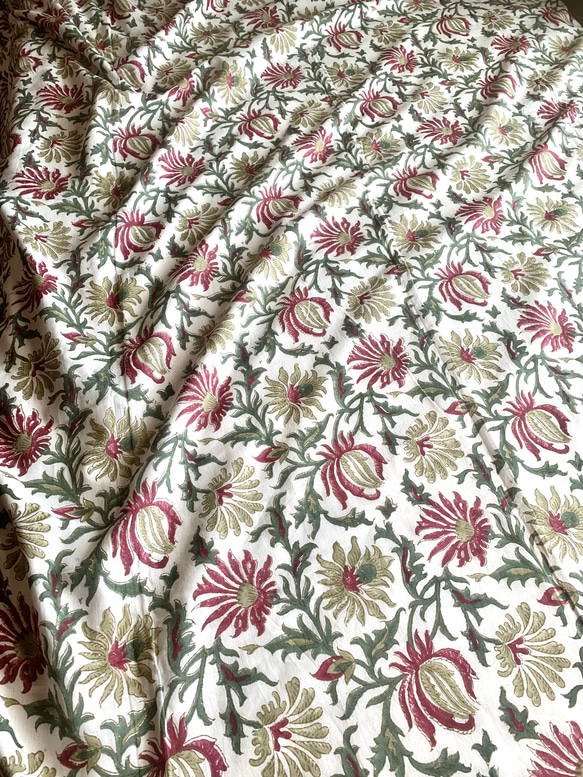 インド綿 ブロックプリント ドハールケット 肌掛け 