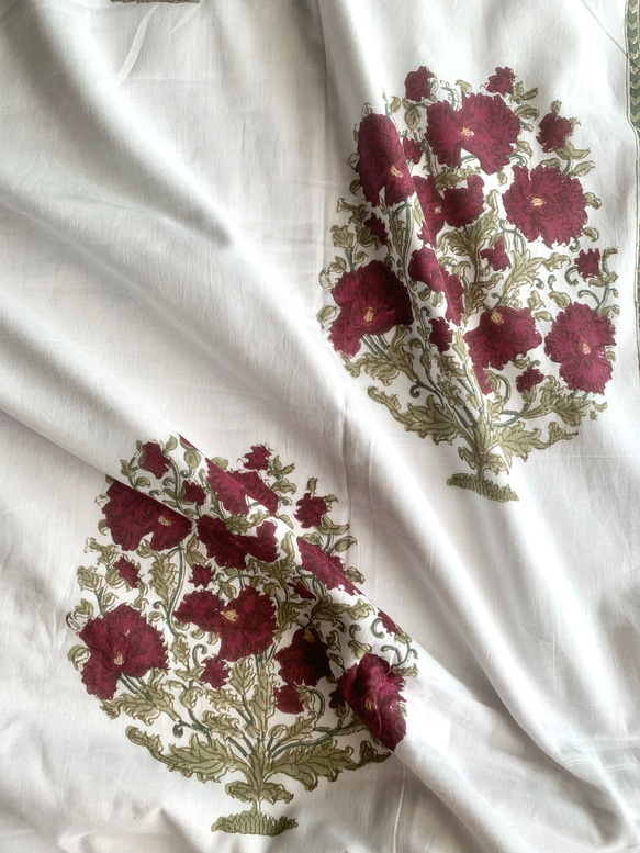 インド綿 ブロックプリント ドハールケット 肌掛け 