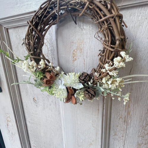 ボタニカルミニリース アーティフィシャルフラワー インテリア 結婚