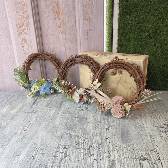 ボタニカルミニリース アーティフィシャルフラワー インテリア 結婚