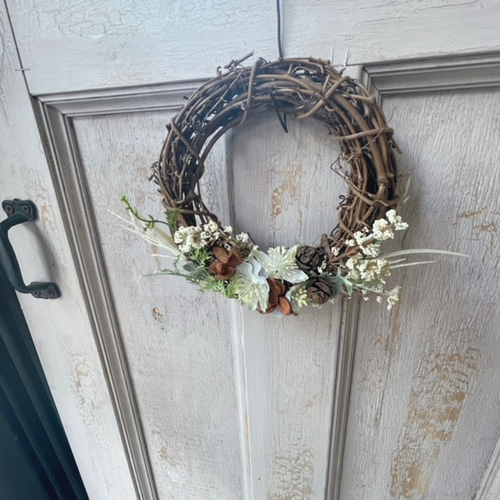 ボタニカルミニリース アーティフィシャルフラワー インテリア 結婚