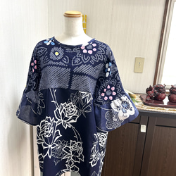 5 3 絞り浴衣 リメイク用 売り切れ 浴衣 3柄 チュニック 有松絞り 浴衣 後ろリボン