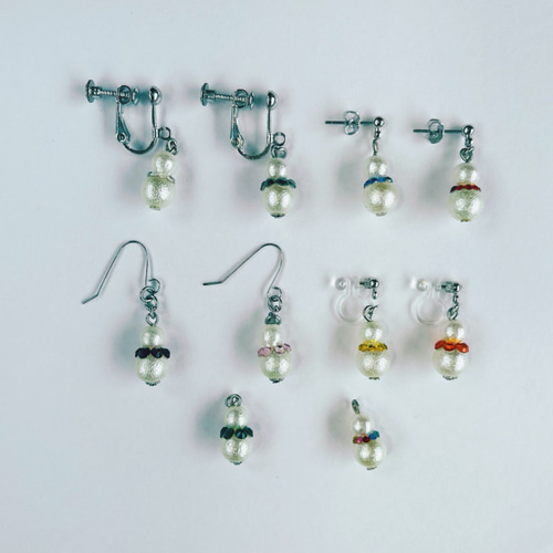 雪だるまのイヤリング・ピアス SnowMan イヤリング・ノンホールピアス