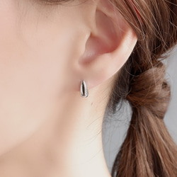 小ぶりしずくピアス/イヤリング サージカルステンレス 金属アレルギー対応 つけっぱなし ゴールド/シルバー ドロップ 8枚目の画像