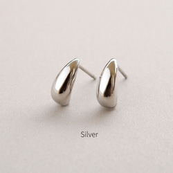 小ぶりしずくピアス/イヤリング サージカルステンレス 金属アレルギー対応 つけっぱなし ゴールド/シルバー ドロップ 7枚目の画像