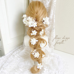 半量】花ひらく日 ✧ ホワイト × クリーム 髪飾り ｜ ウェディング