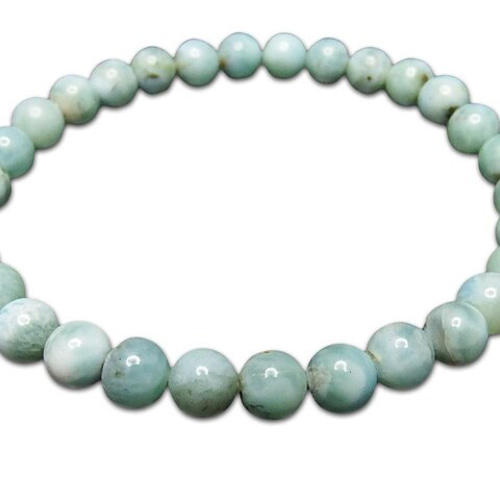 訳有一点物愛と平和天然石ラリマー約7mm弱30粒ブレスレット入手困難710