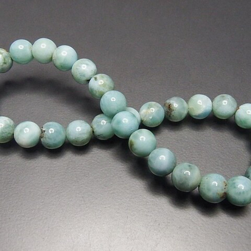 訳有一点物愛と平和天然石ラリマー約7mm弱30粒ブレスレット入手困難710