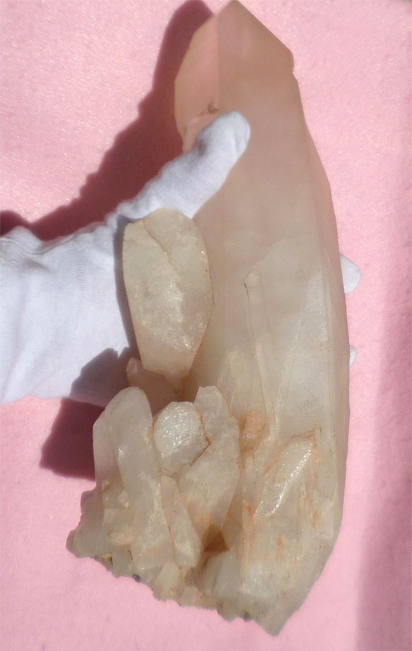 ピンクレムリアンシード 巨大水晶 ポイント クリスタル464 