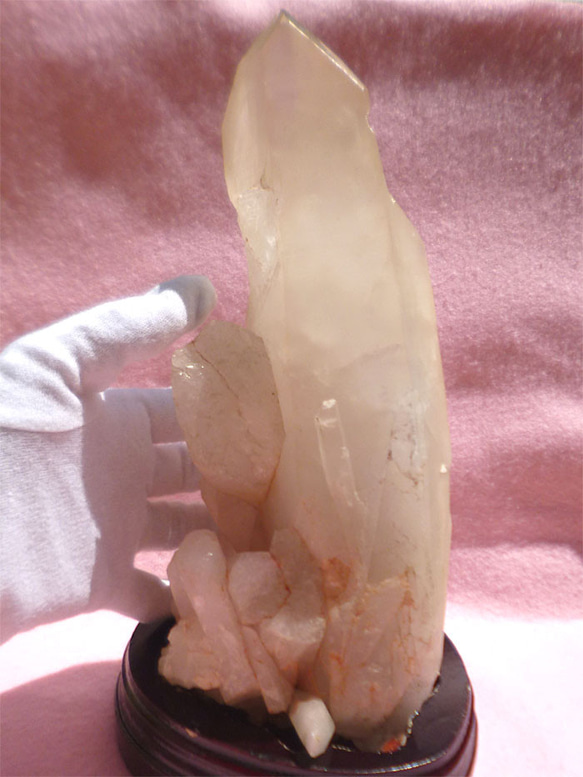 ピンクレムリアンシード 巨大水晶 ポイント クリスタル464 