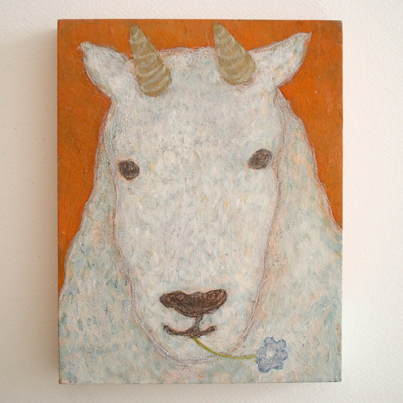 原画作品　＊「 シロイワヤギさん 」 木材 A1517625497(11700円)