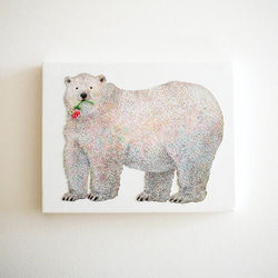 もんちゃん#14 原画 oil painting くま シロクマ もんちゃん#14 原画 oil painting くま シロクマ