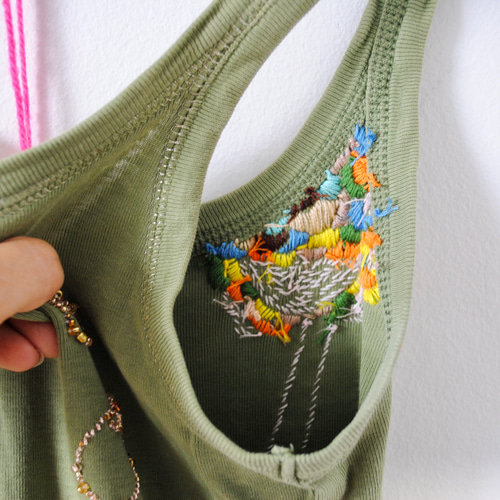 古着リメイク 布製 スローファッション 刺繍 手刺繍 再生