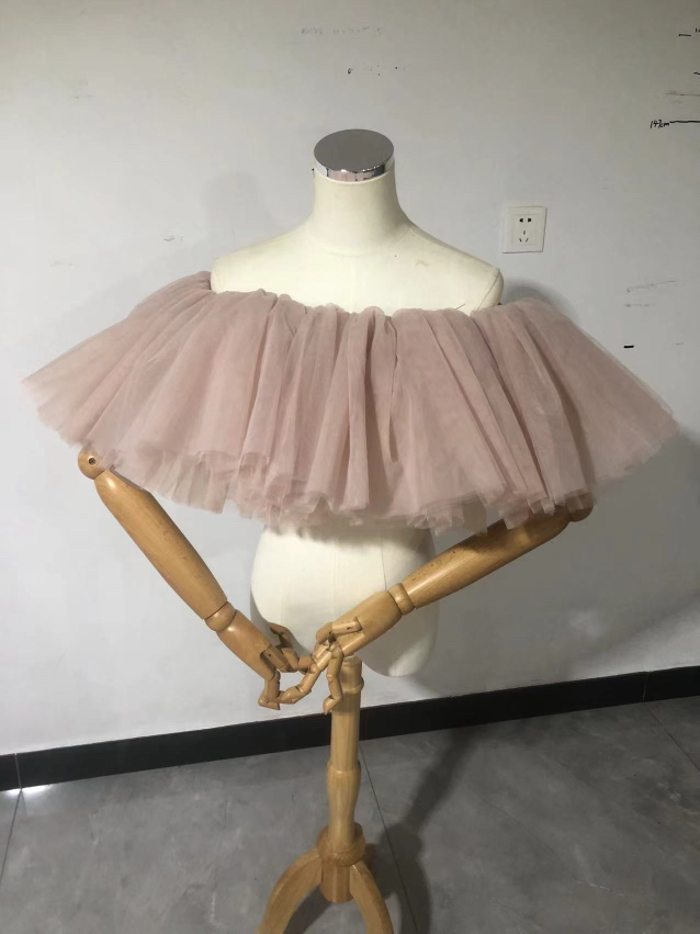 オフショルダー ピンク ソフトチュール ストレッチ ふわふわ 前撮り