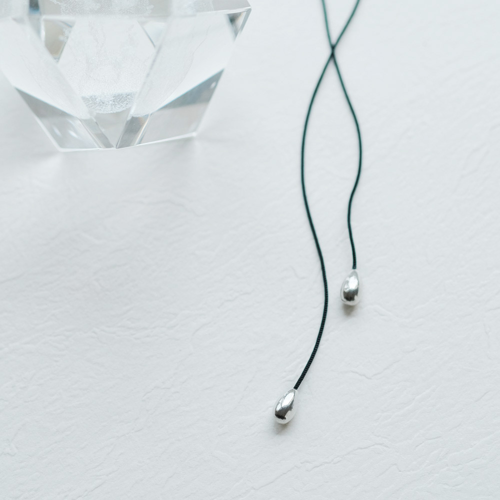 しずく コード ネックレス シルバー925