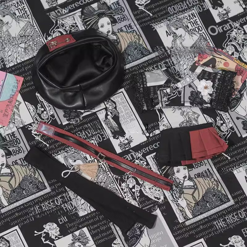 10cm着せ替えぬいぐるみ服 楓霜セット 桜 着せ替え人形 ぬいぐるみ