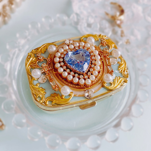 aquamarine キラキラ魔法のコンパクト ピルケース フリーボックス