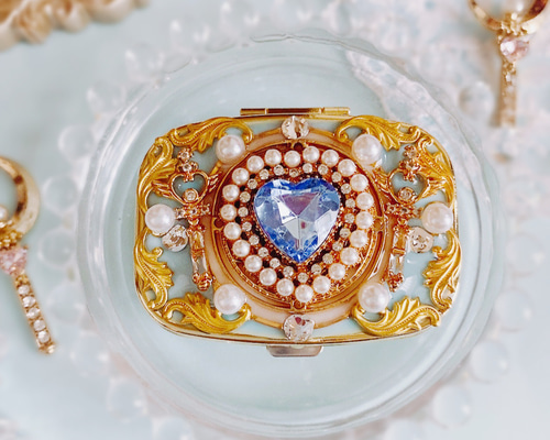 aquamarine キラキラ魔法のコンパクト ピルケース フリーボックス