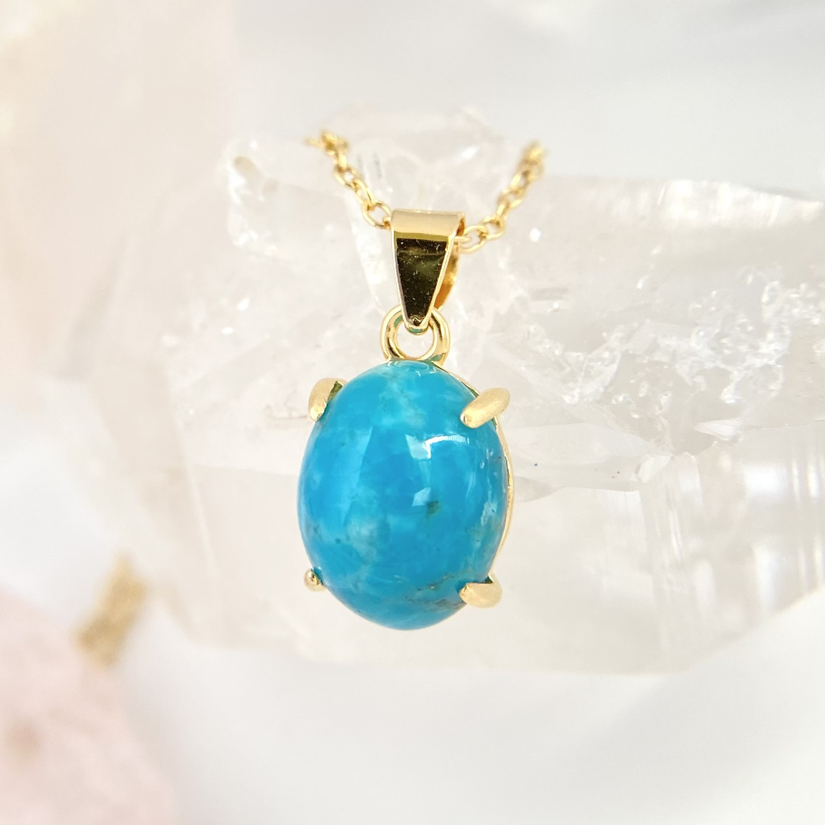 天然トルコ石(ターコイズ)ネックレス☆アリゾナ州キングマン産産原石