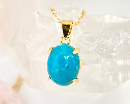 天然トルコ石(ターコイズ)ネックレス☆アリゾナ州キングマン産産原石