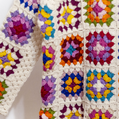 ボヘミアン長袖ニットセーター花柄インディアンセーターかぎ針編み花柄