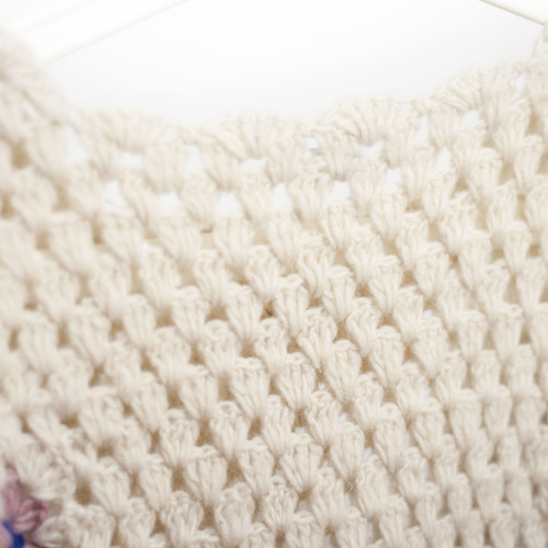 ボヘミアン長袖ニットセーター花柄インディアンセーターかぎ針編み花柄