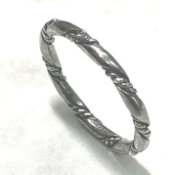 シルバーリング○絡みワイヤー○銀古美○silver925 / SR-6229-AS