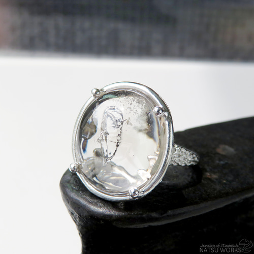 希少　水入り水晶　指輪(リング) S925 希少 水入り水晶 指輪(リング) S925