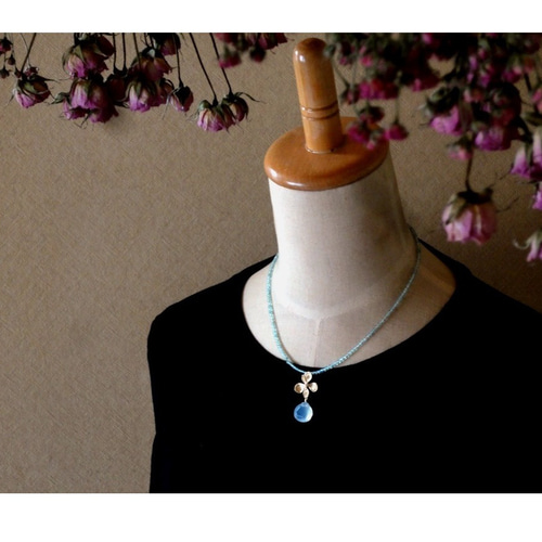 送関込【ana luisa】大理石デザインネックレス Marble Blue 送関込【ana luisa】大理石デザインネックレス Marble Blue (ana